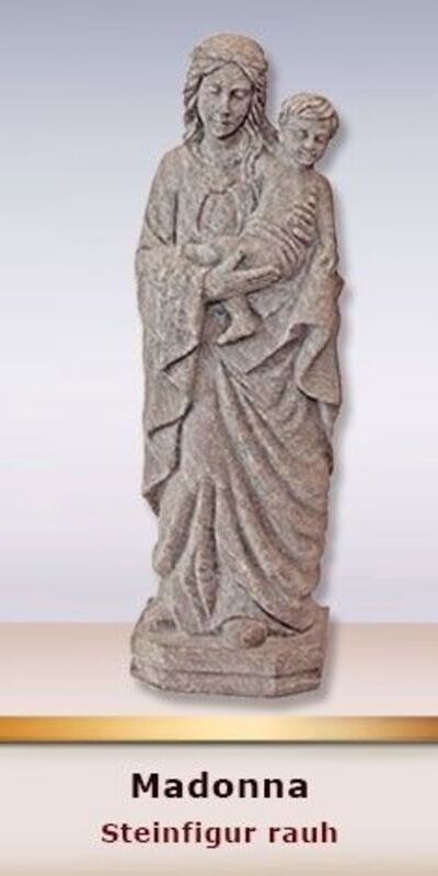 Madonna - Steinfigur rau